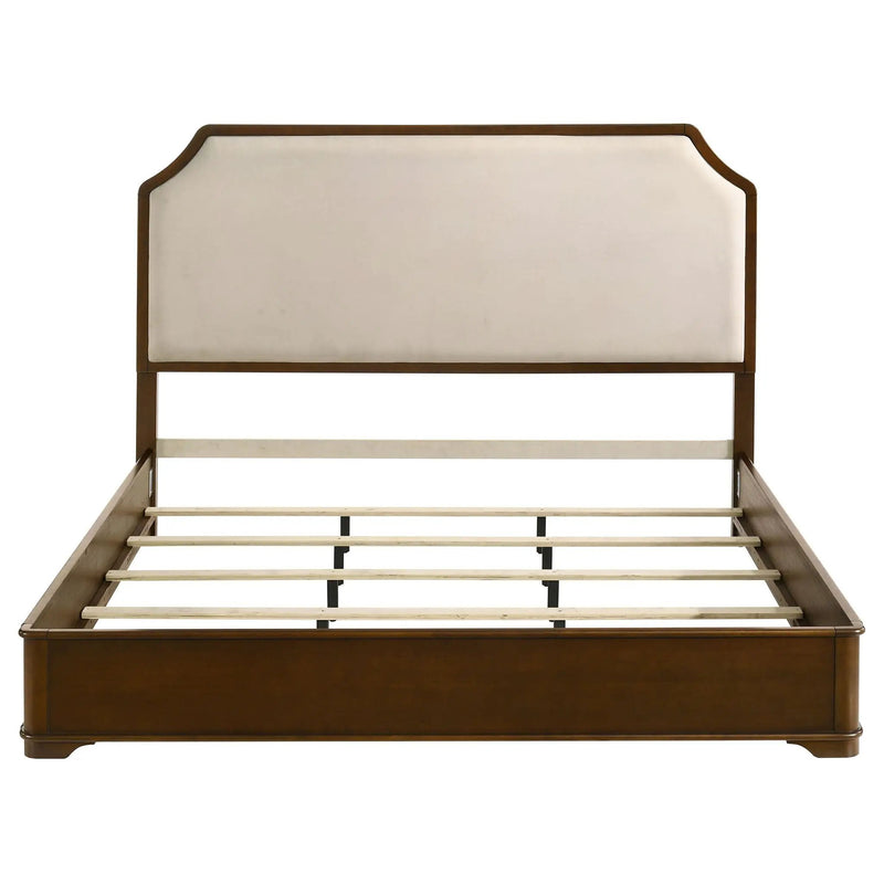 Garland 58-inch Eastern King Panel Bed Cream Brown Cherry by Unique Piece Furniture