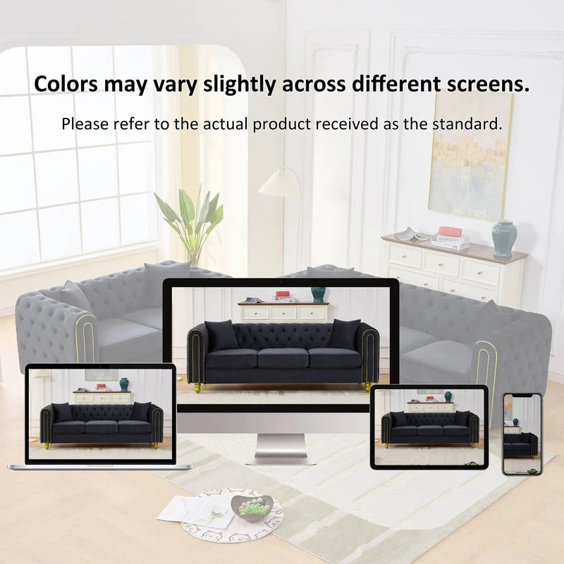 Modern Velvet Loveseat Sofa by HouseOfZazla