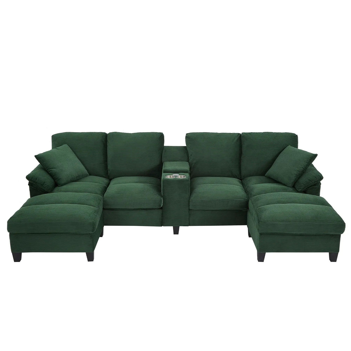 Modern U-Shaped Sectional Sofa With Storage Ottomans by HouseOfZazla