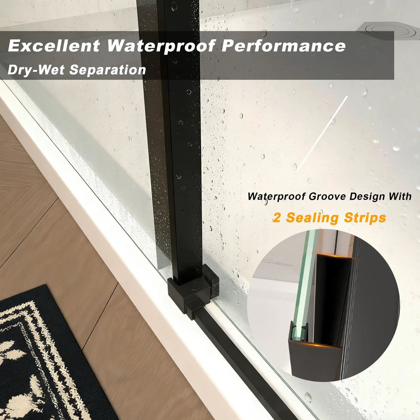 Frameless Single Sliding Shower Door by HouseOfZazla