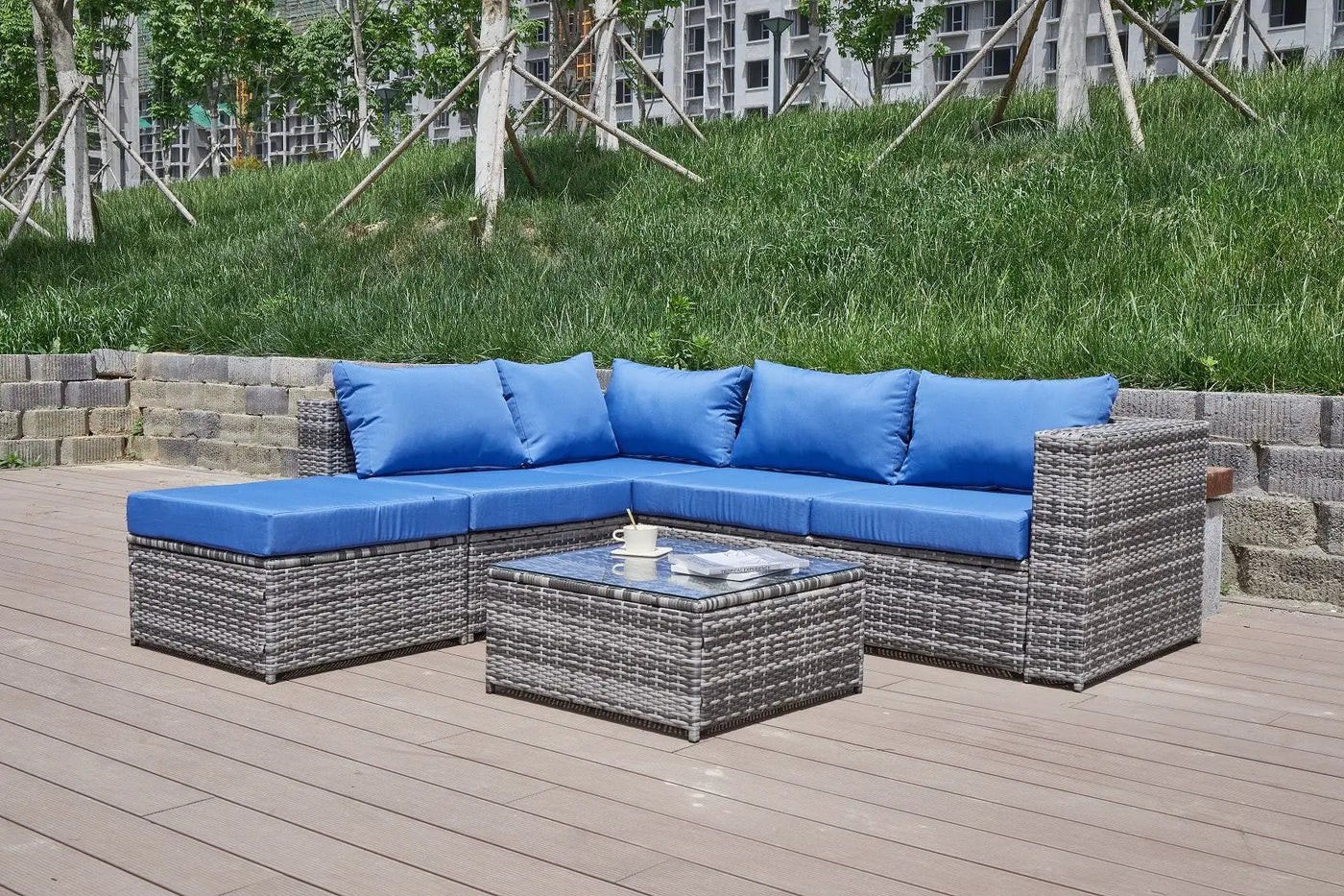 Patio Sofa With Cushions by HouseOfZazla