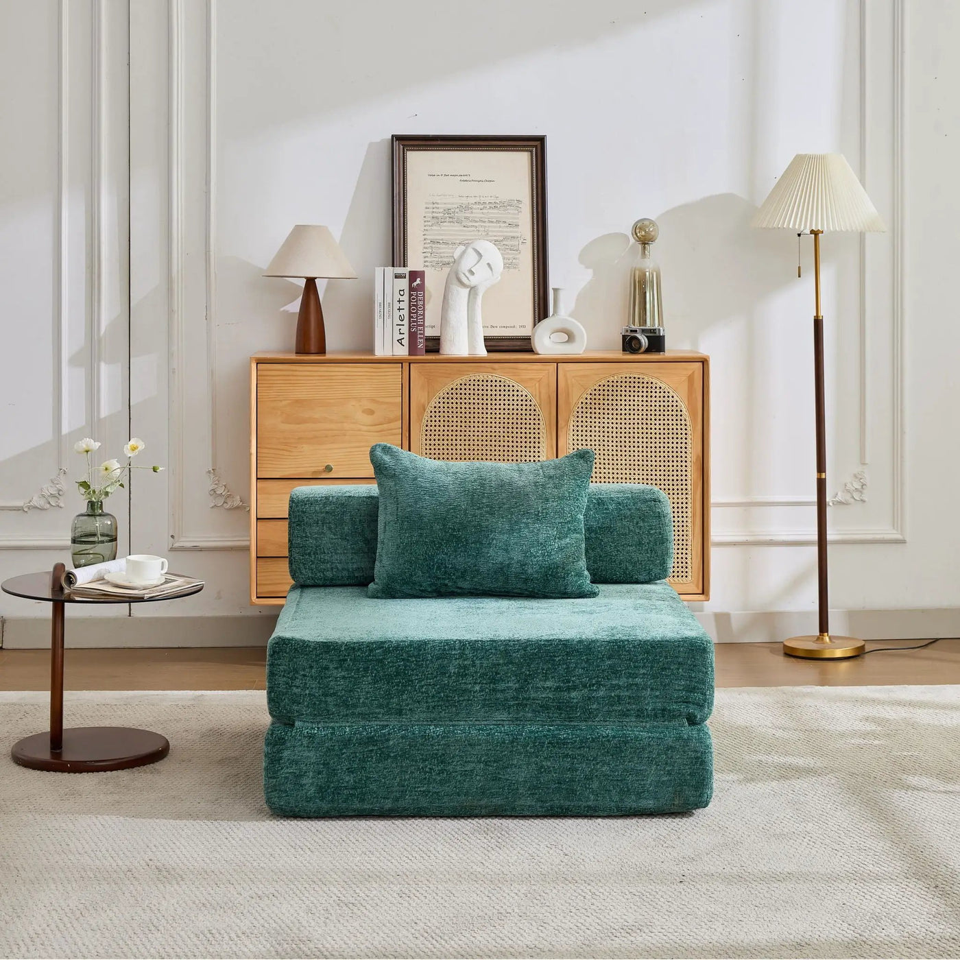Convertible Floor Sofa Bed With Fixed Shape Frame For Living Room by HouseOfZazla