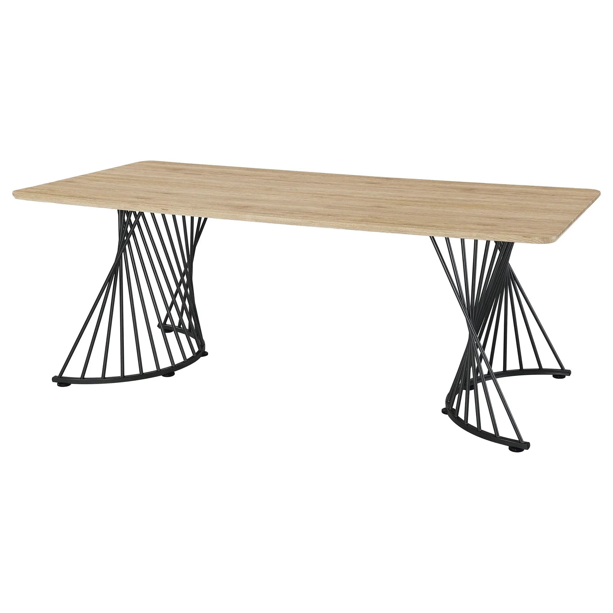 Altus 80-inch Composite Wood Dining Table Natural Oak by Unique Piece Furniture