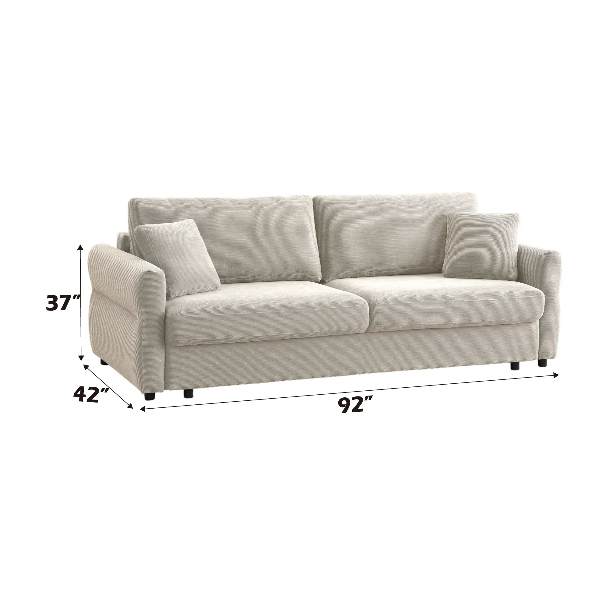 Haran Fabric Pull-Out Sleeper with Storage by HouseOfZazla