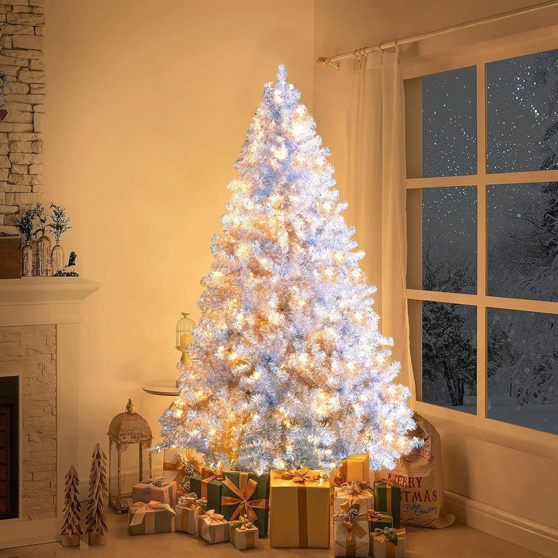 6FT Sliver Pre-Lit Artificial Christmas Tree by HouseOfZazla