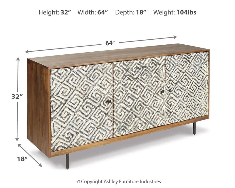 Kerrings - Accent Cabinet - Brown / Black / White by Unique Piece Furniture