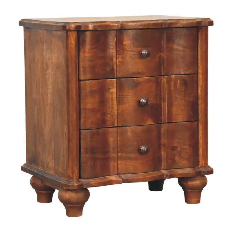 Solid Wood Lume Panel Bedside Table by HouseOfZazla