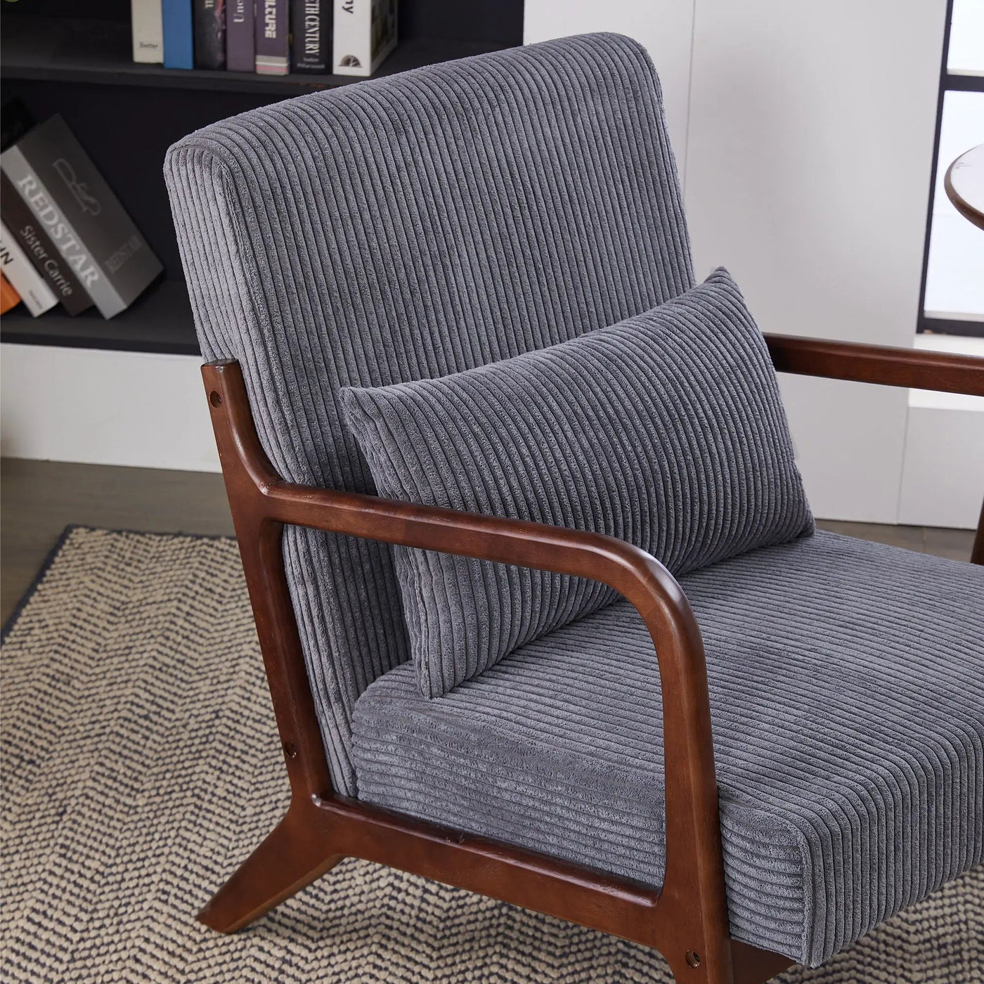 Accent Chair With Pillow And Wood Frame by HouseOfZazla