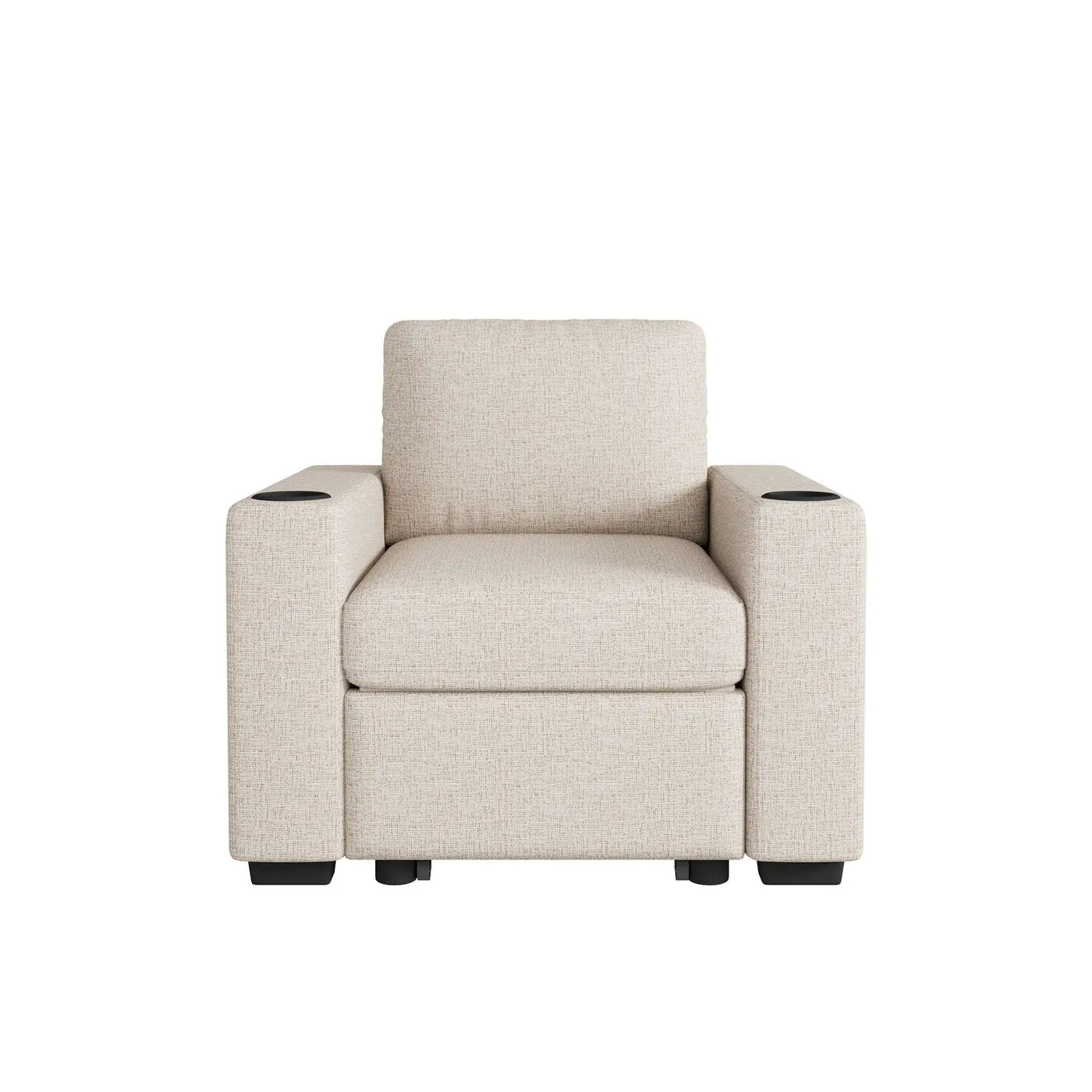 Single Pull Out Sofa Bed With USB Ports And Cup Holders by HouseOfZazla