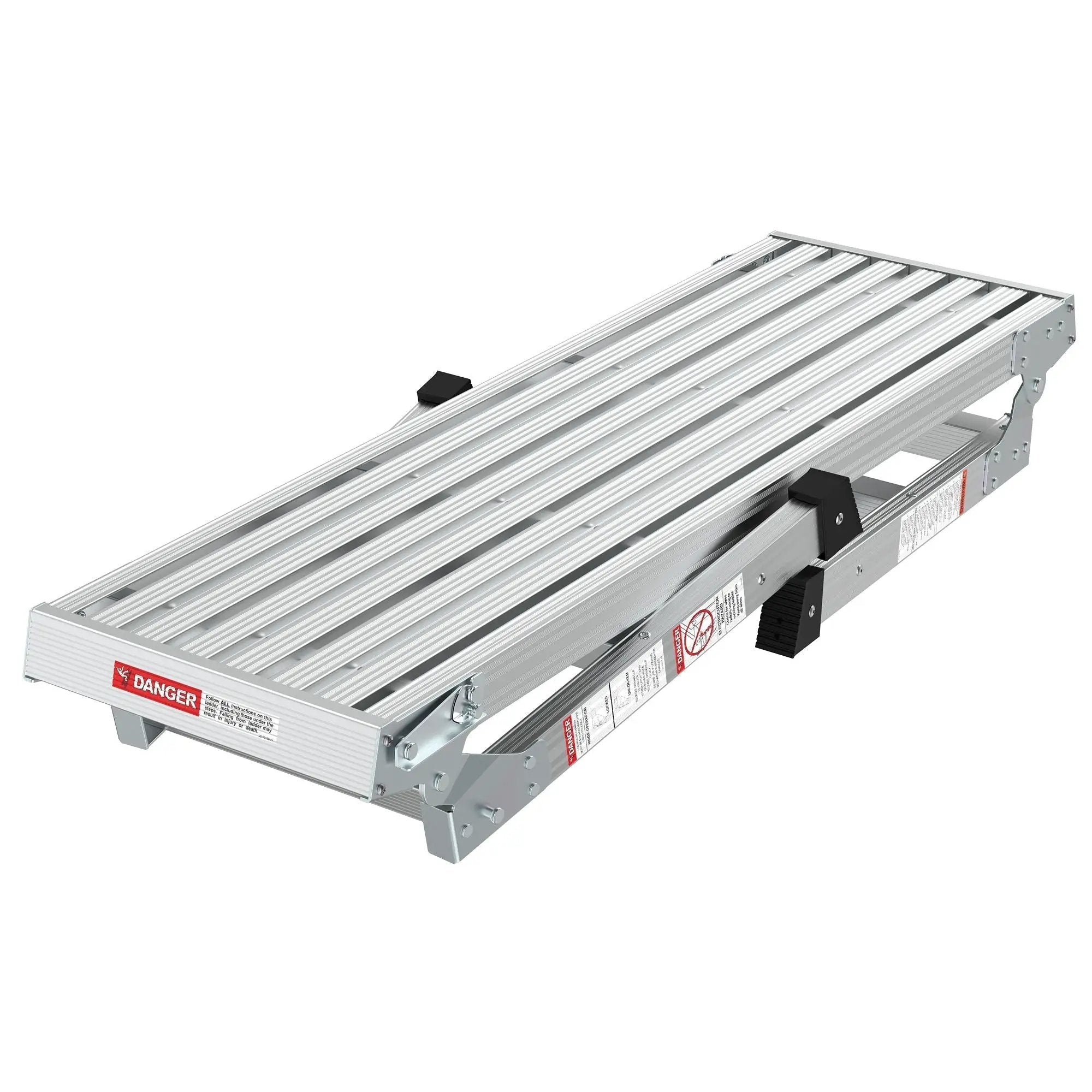 Work Platform Aluminum Portable Bench Folding Ladder Ansi Capacity 225 Lbs 40" - Gray by HouseOfZazla