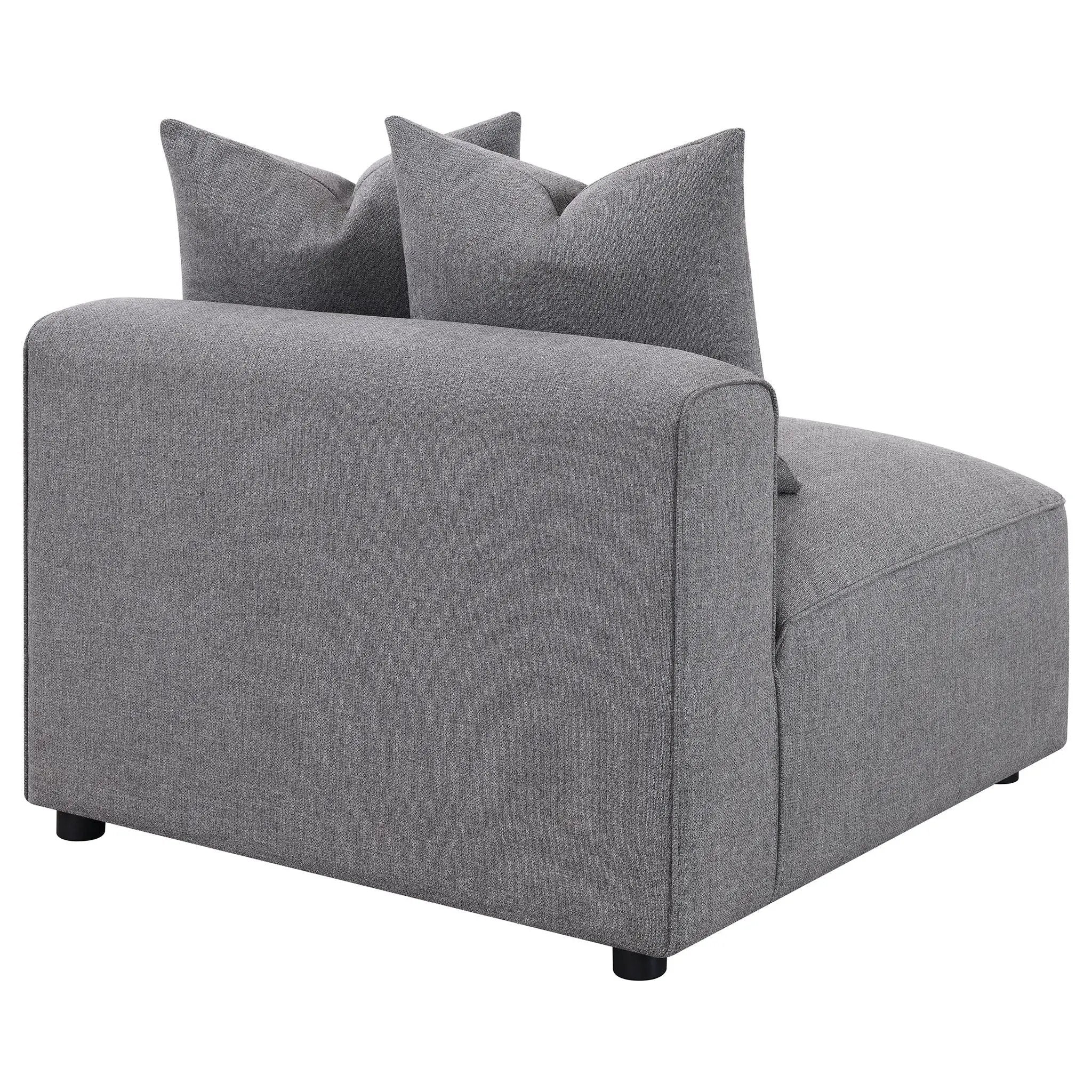 Jennifer Upholstered Armless Chair Grey by Unique Piece Furniture