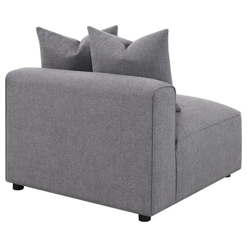 Jennifer Upholstered Armless Chair Grey by Unique Piece Furniture