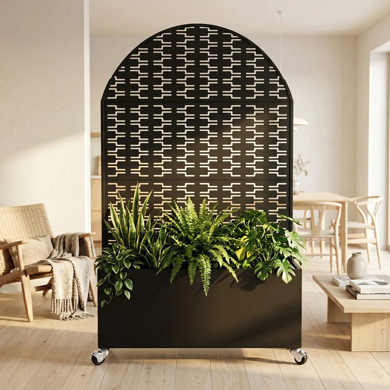 Arched Decorative Privacy Screen with Planter Box by HouseOfZazla