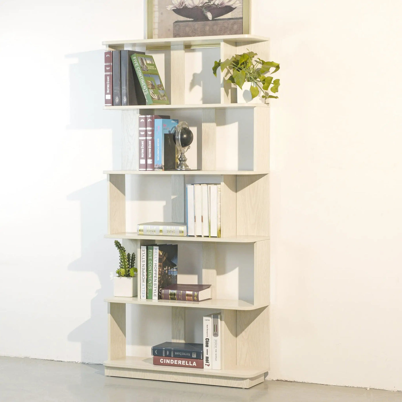 Modern 5 Tier Open Storage Bookcase by HouseOfZazla
