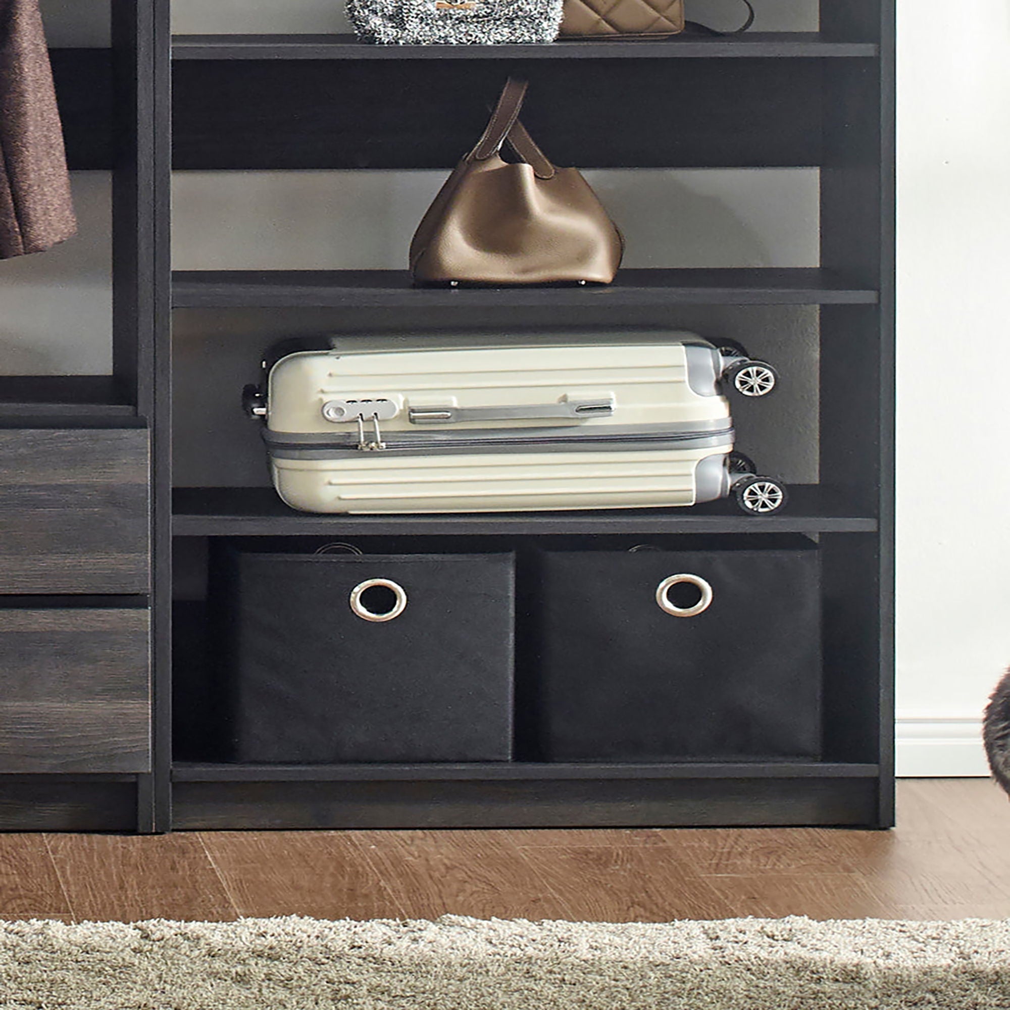 Monica - Walk-In Closet System With Spacious Drawer - Gray by HouseOfZazla