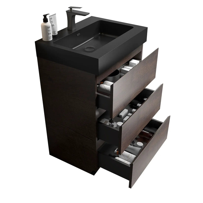 Alice - Bathroom Vanity With Large Storage Freestanding Bathroom Vanity, Sink For Modern Bathroom, One-Piece Sink Basin Without Drain And Faucet by Unique Piece Furniture
