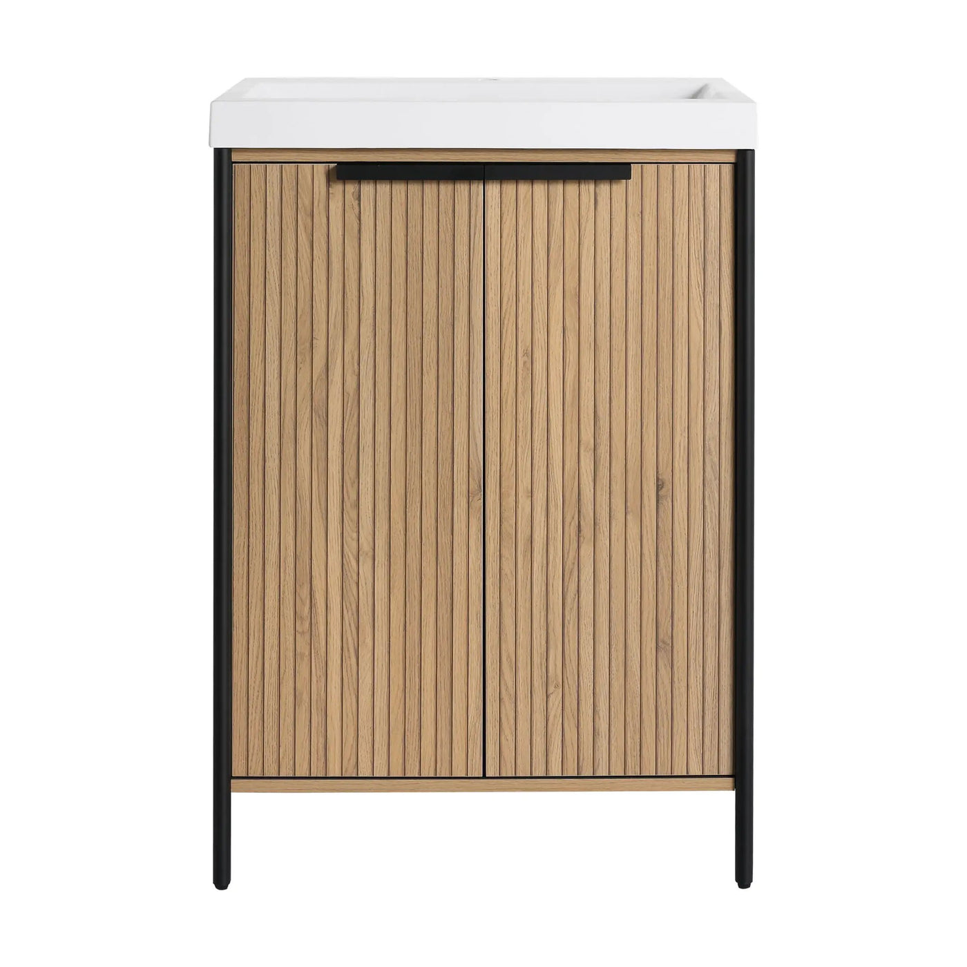 Modern Freestanding Bathroom Vanity With Resin Sink & Soft Close Cabinet Doors by Unique Piece Furniture