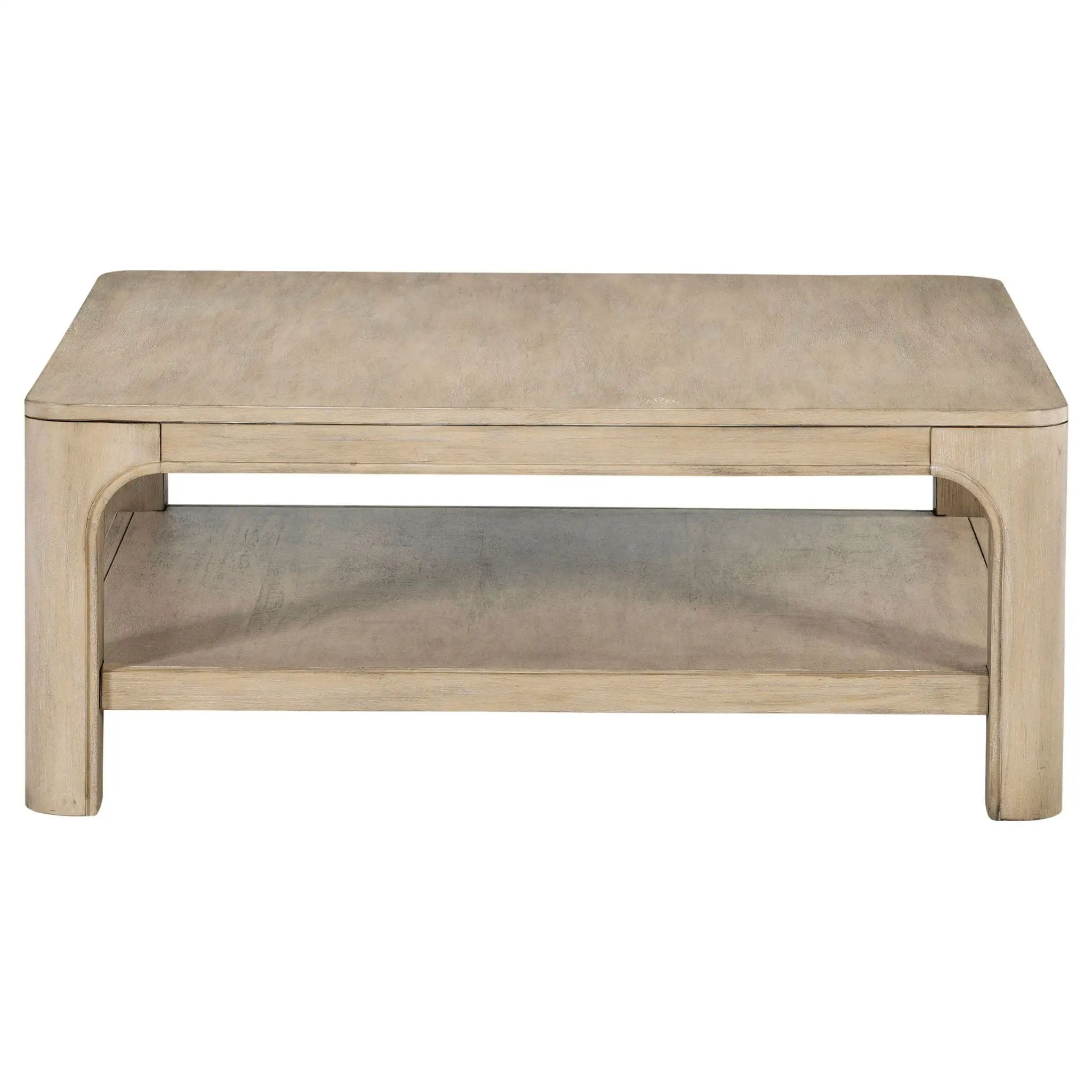 Solano Square Wood Cocktail Coffee Table Weathered Mango by Unique Piece Furniture