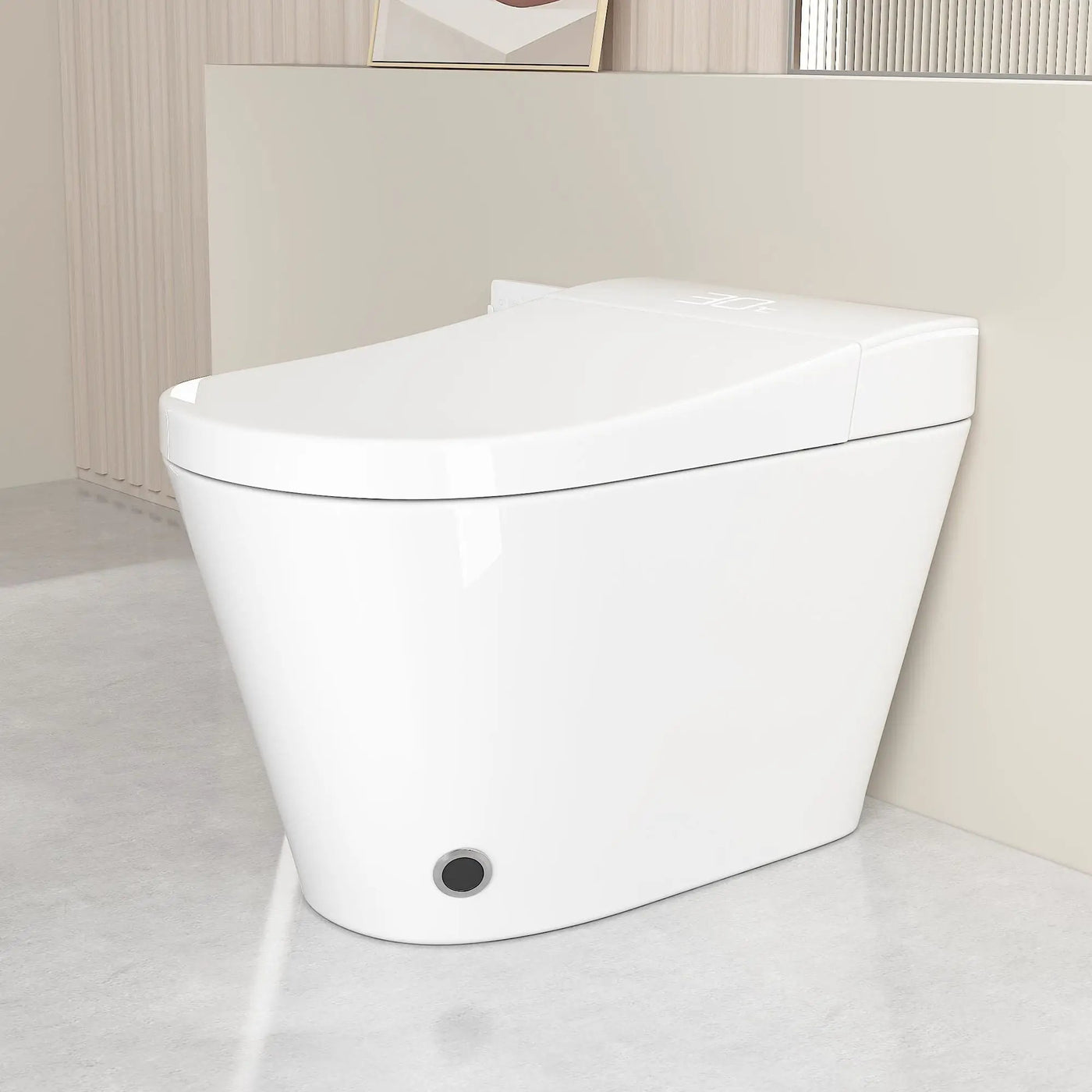 Smart Bidet Toilet With Auto Open / Close Seat, Warm Water Wash, Heated Seat, And Wireless Remote Control by HouseOfZazla