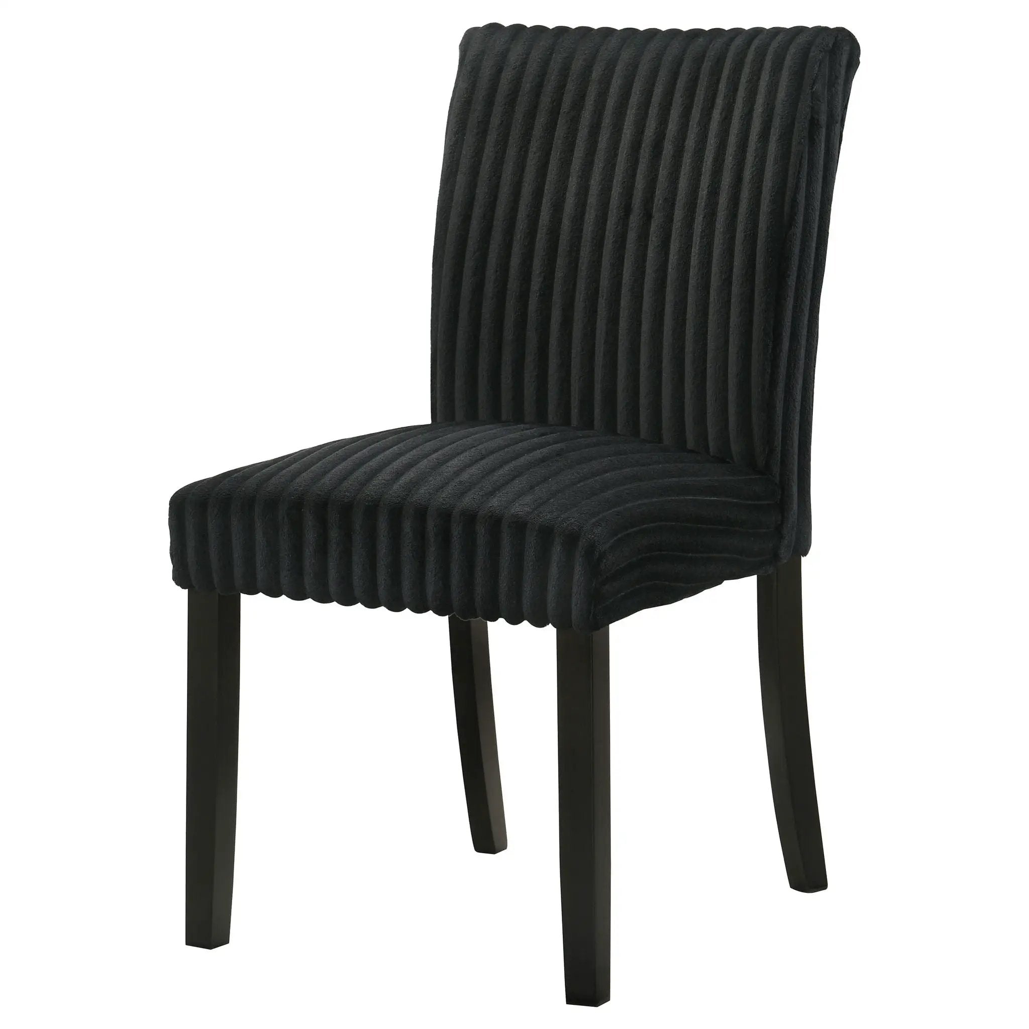 Dermott Upholstered Parson Dining Side Chair Black (Set of 2) by Unique Piece Furniture