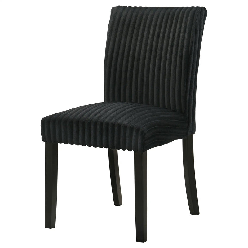 Dermott Upholstered Parson Dining Side Chair Black (Set of 2) by Unique Piece Furniture