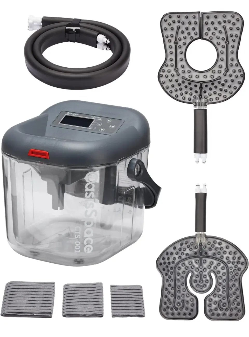 OasisSpace Cold Therapy Machine with 2 Flexible Pads and Timer - Lightweight Ice Machine for Knee After Surgery, Low Noise Cold Circulation Therapy Sy by Selzalot