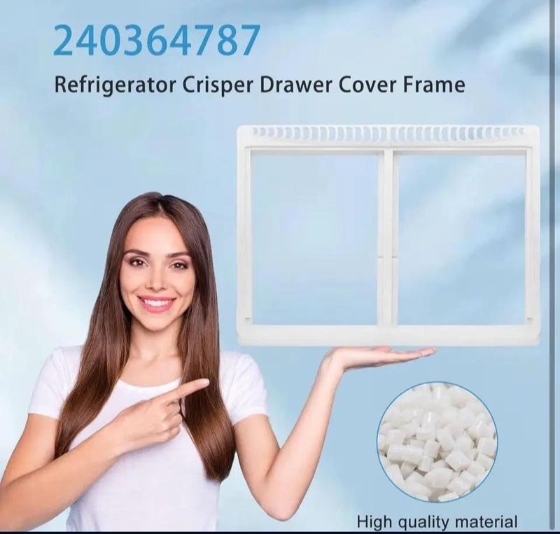 Open Box FBULWSEC 240364787 Refrigerator Crisper Drawer Cover Frame Crisper Pan Cover Compatible with Frigidaire Refrigerator-Replaces 240364714, 2403 by Selzalot