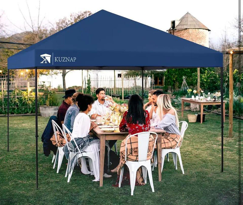 Open Box KUZNAP 12'x12' Pop up Canopy Tent Patented EZ Set up Instant Outdoor Canopy with Wheeled Carry Bag Bonus 4 Weight Sandbags, 8 Stakes and 4 Ro by Selzalot