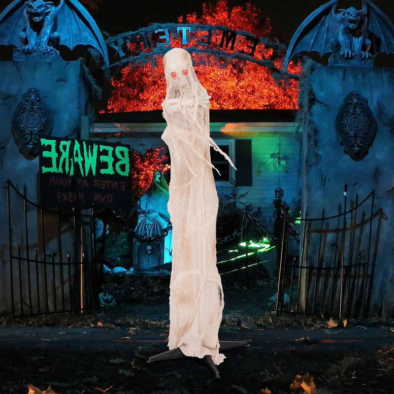 6FT Halloween Animated Standing Mummy with LED Red Glowing Eyes by DirectDeals