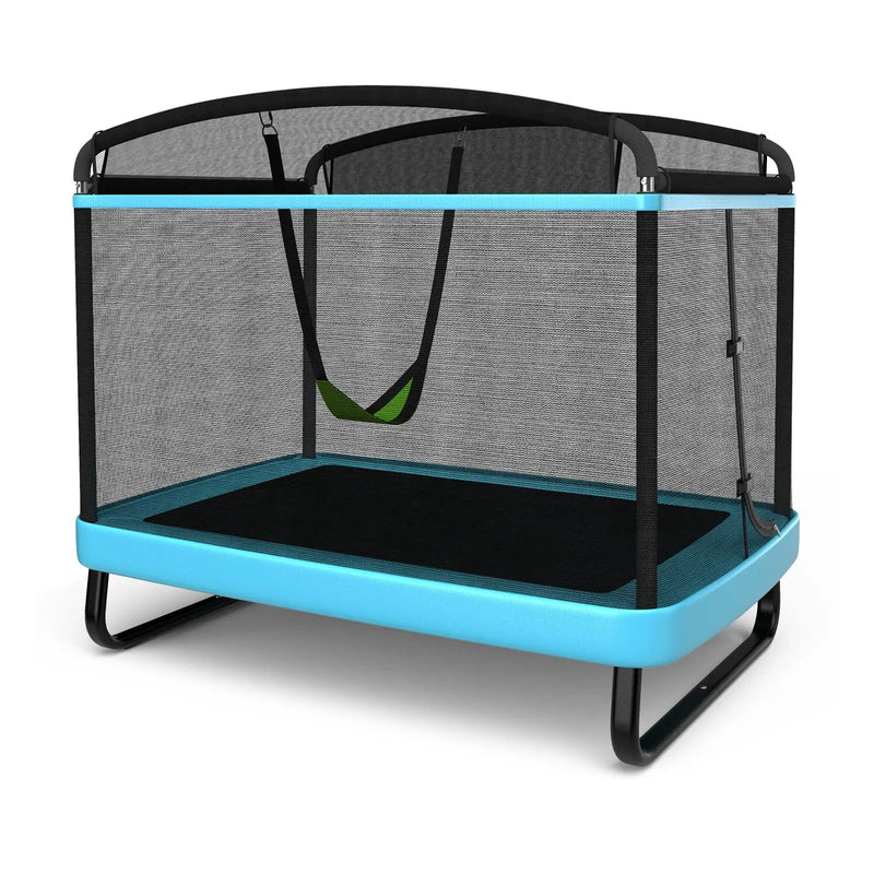 6 Feet Kids Entertaining Trampoline with Swing Safety Fence by DirectDeals