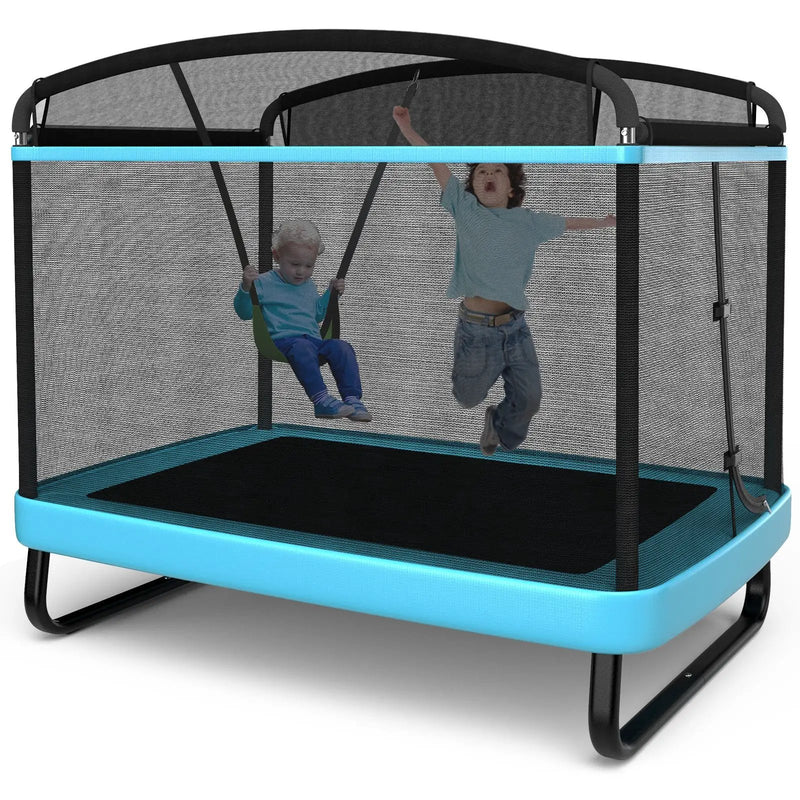 6 Feet Kids Entertaining Trampoline with Swing Safety Fence by DirectDeals