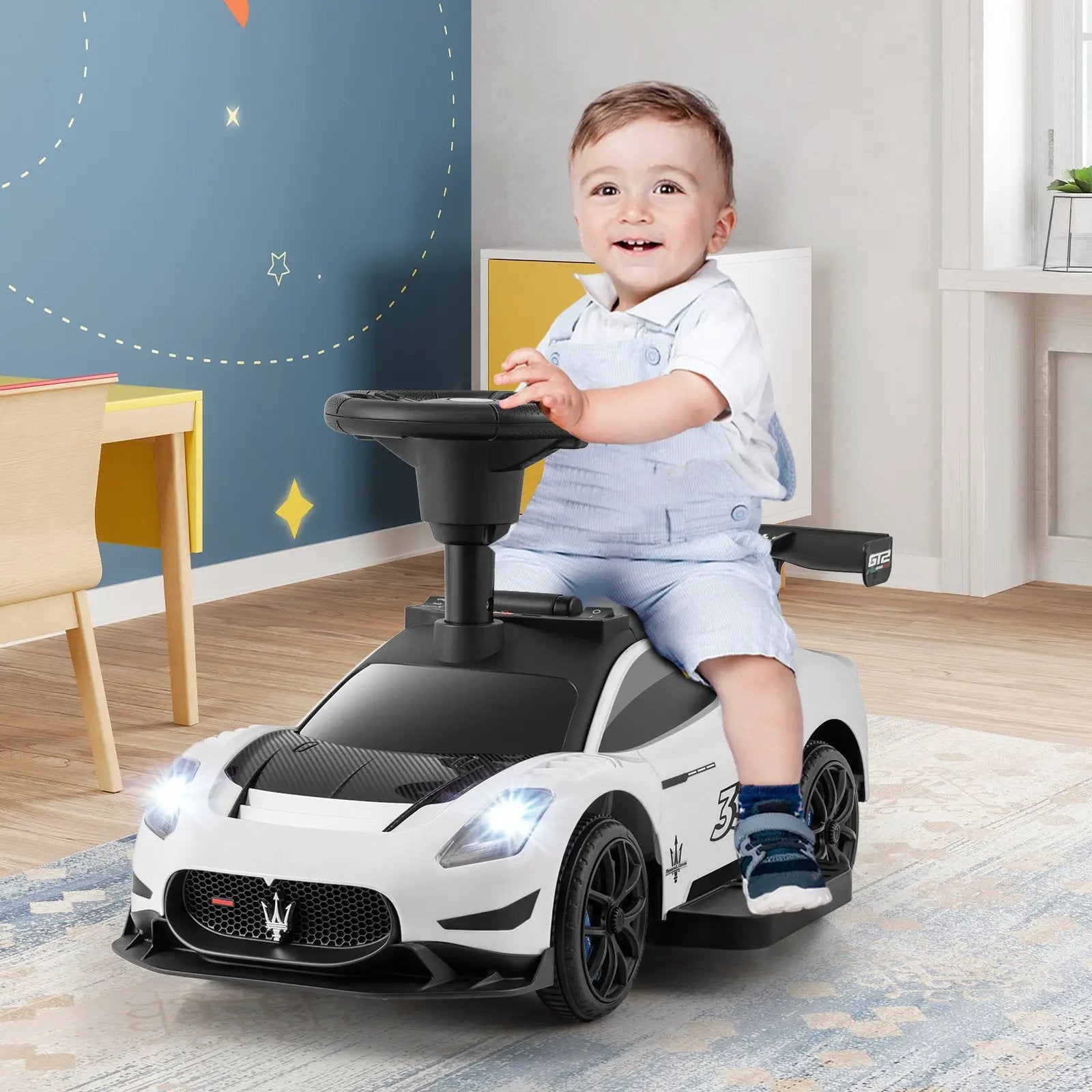 6V Electric Kids Ride on Push Car Maserati Licensed with Foot Pedal and Music by DirectDeals