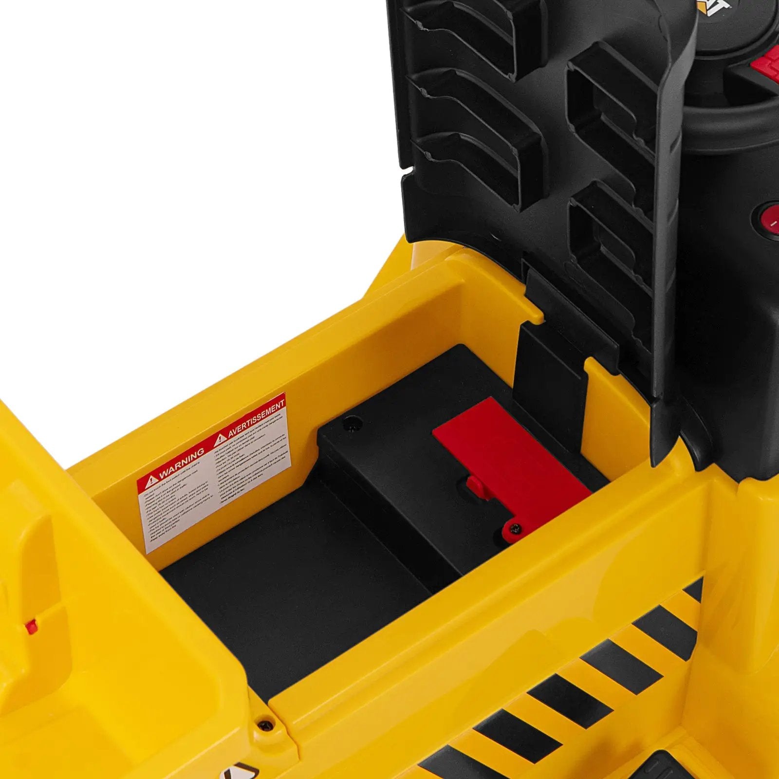 6V Electric Licensed Caterpillar Construction Vehicle with One-Button Start-Yellow by DirectDeals