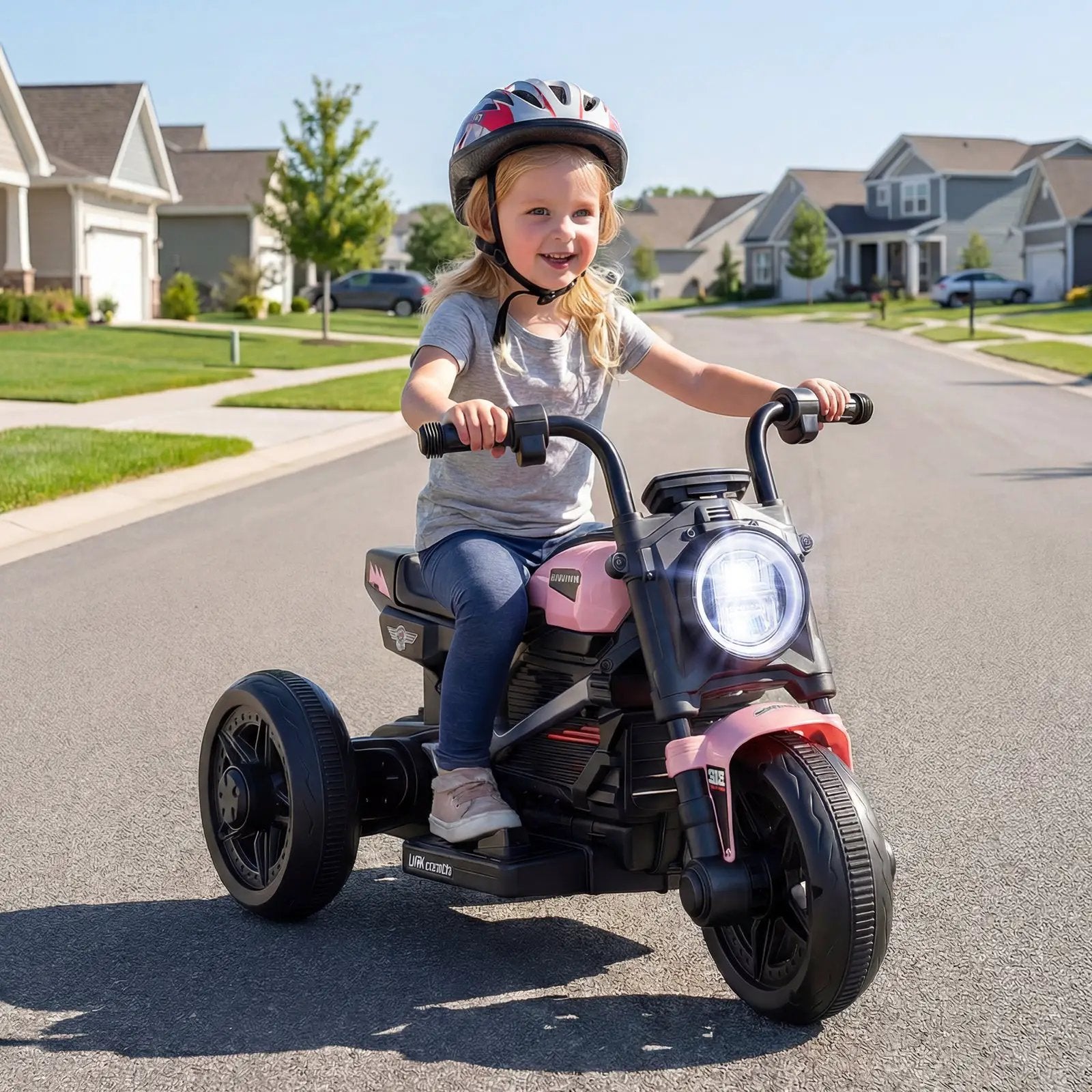 6V Kids Electric Motorcycle with LED Headlight and Music for Toddlers Aged 3-5 by DirectDeals