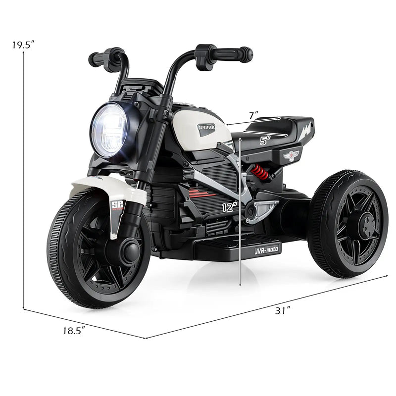 6V Kids Electric Motorcycle with LED Headlight and Music for Toddlers Aged 3-5 by DirectDeals