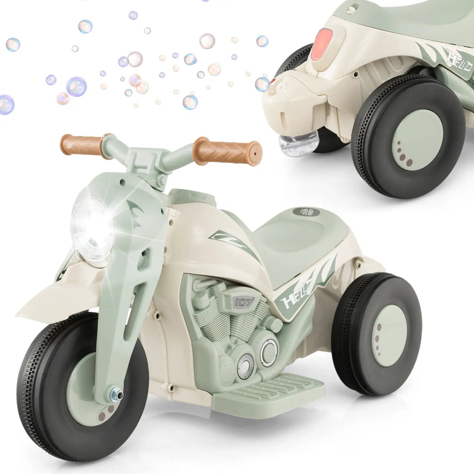 6V Kids Electric Ride on Motorcycle with Bubble Maker and Music by DirectDeals