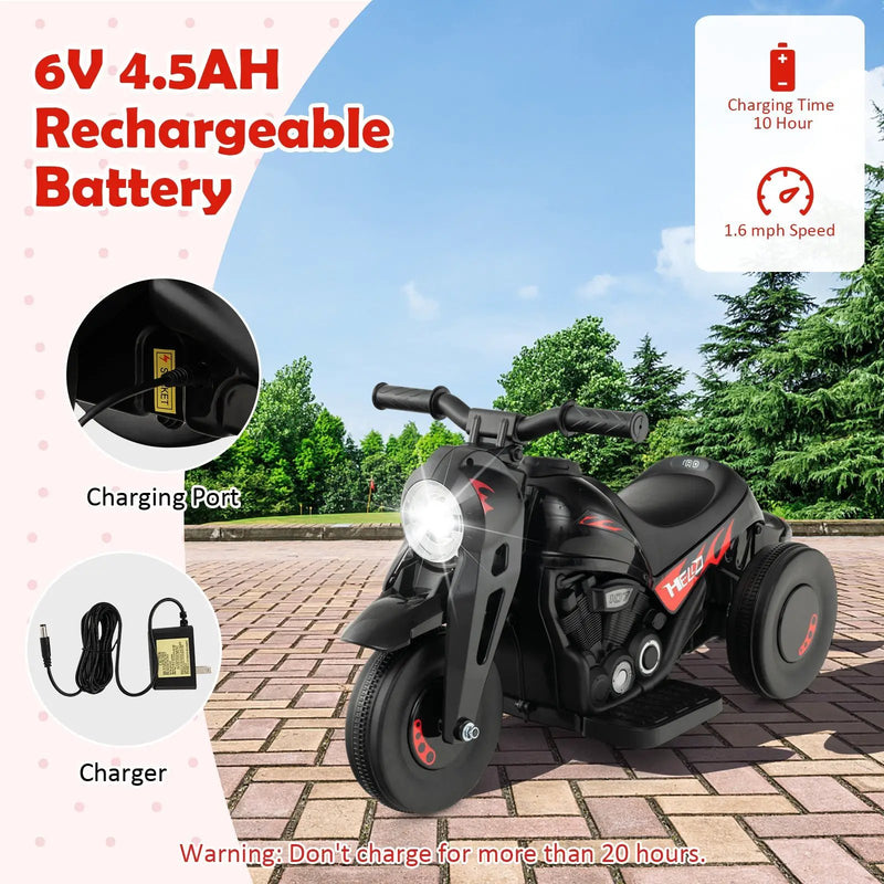 6V Kids Electric Ride on Motorcycle with Bubble Maker and Music by DirectDeals