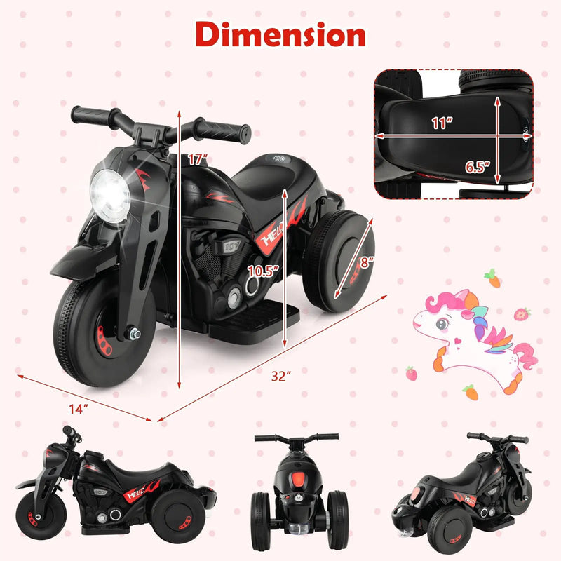 6V Kids Electric Ride on Motorcycle with Bubble Maker and Music by DirectDeals