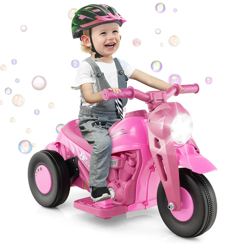 6V Kids Electric Ride on Motorcycle with Bubble Maker and Music by DirectDeals