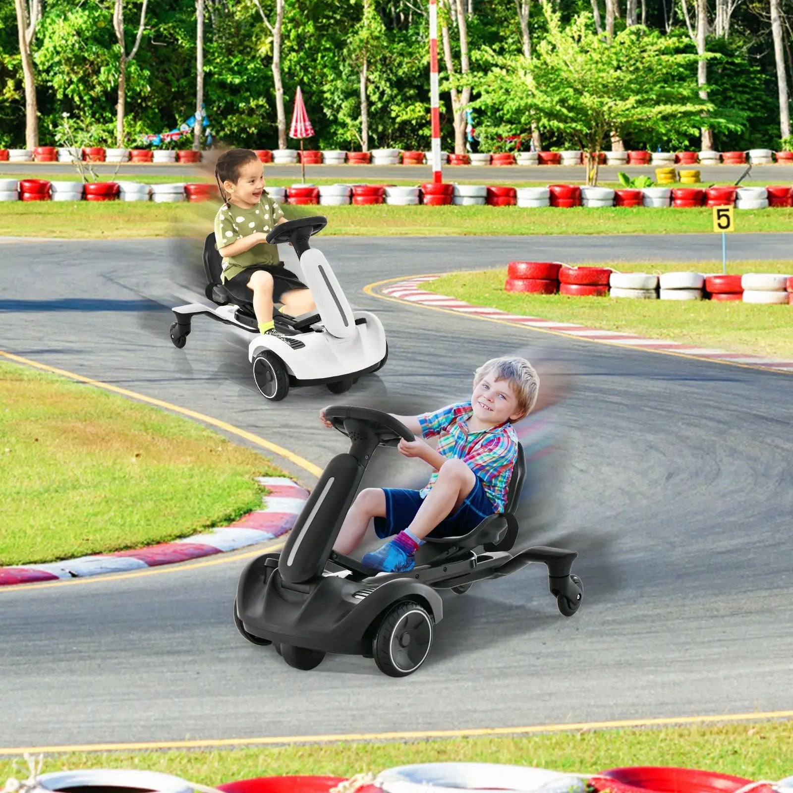 6V Kids Ride on Drift Car with 360° Spin and 2 Adjustable Heights by DirectDeals