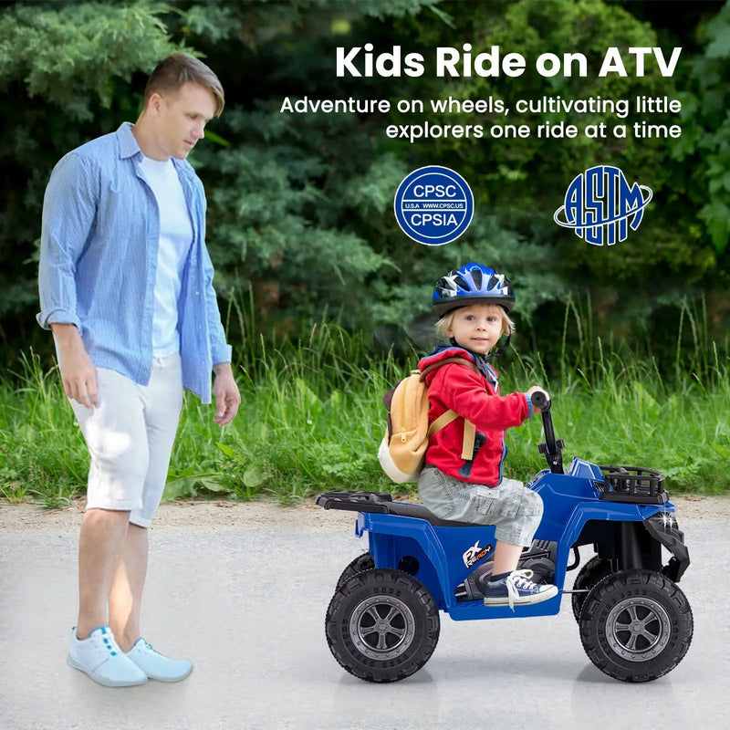 6V Kids Ride On Electric ATV with LED Headlights and MP3 Player by DirectDeals