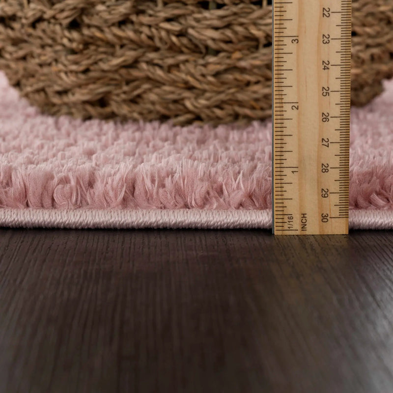 Judy Pink Plush Washable Area Rug - Clearance by Boutique Rugs
