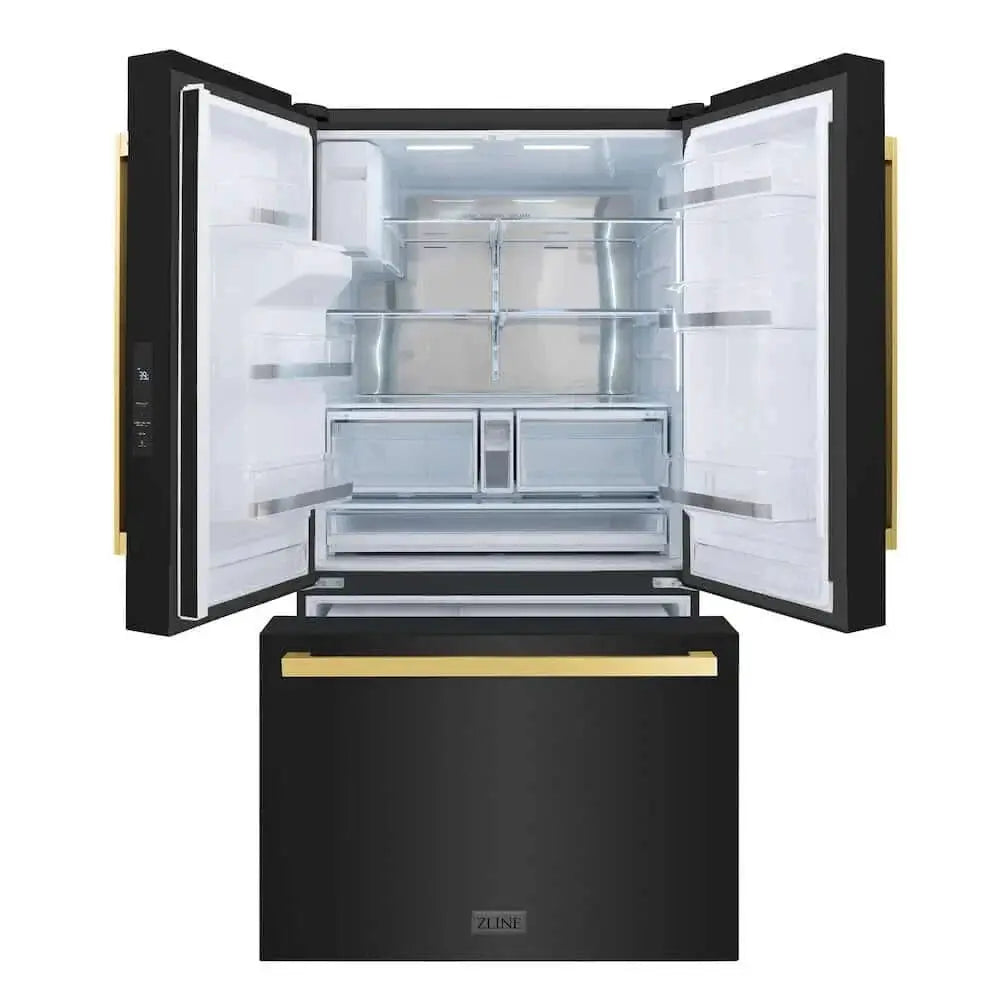 ZLINE 36" Refrigerator, Water, Ice Dispenser, Fingerprint Resistant, RSMZ-W-36-BS-FG by Farmhouse Kitchen and Bath