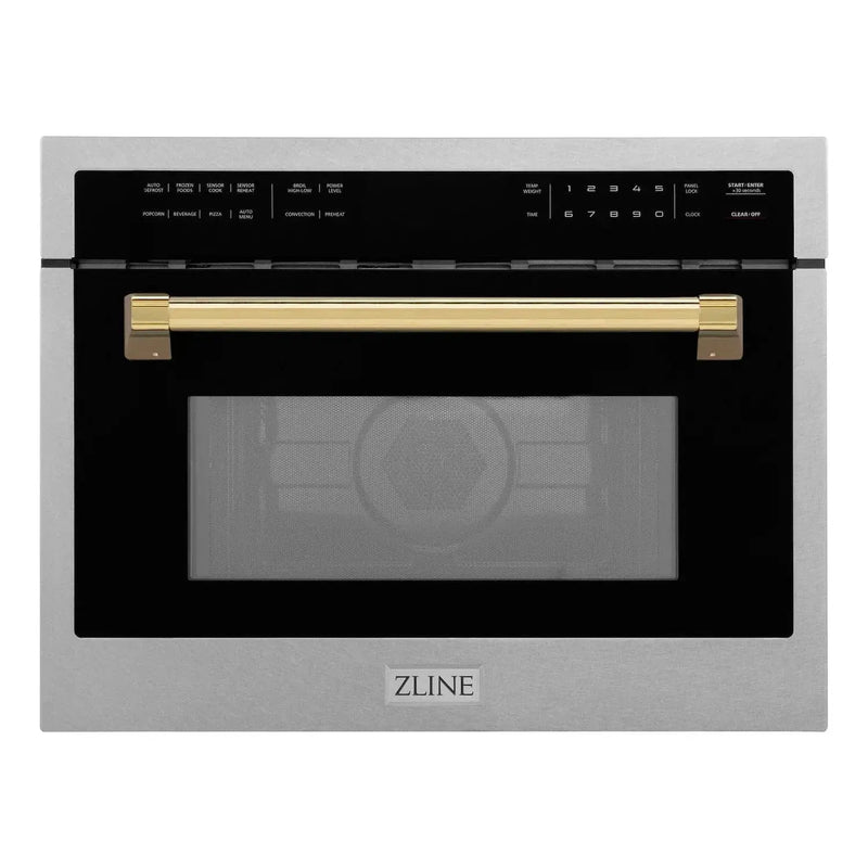 ZLINE 24” Convection Microwave, Stainless Steel, Gold MWOZ-24-SS-G by Farmhouse Kitchen and Bath