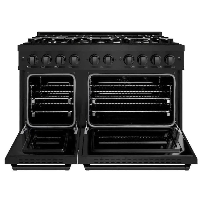 ZLINE 48" Classic Gas Range, Convection Gas Oven Black Stainless Steel, CGRB-48 by Farmhouse Kitchen and Bath