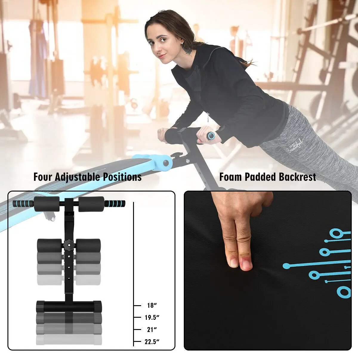 Abdominal Twister Trainer with Adjustable Height Exercise Bench by DirectDeals