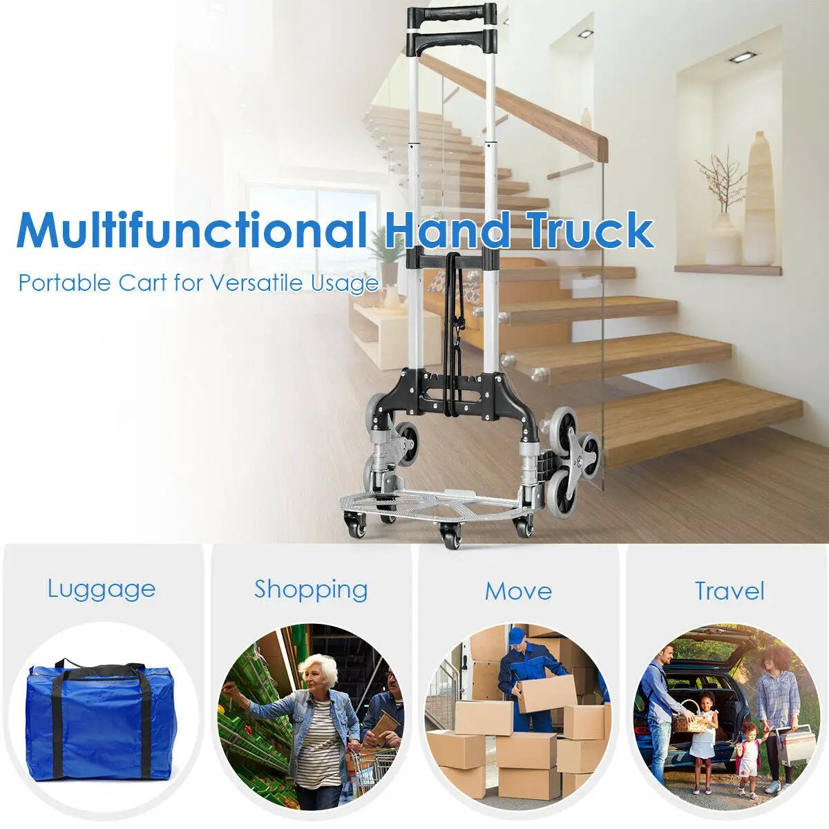 Portable Folding Stair Climbing Hand Truck by DirectDeals