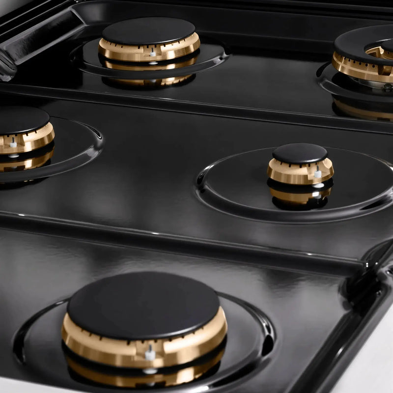 ZLINE 36" Paramount Gas Rangetop Stainless Steel Brass Burners SRT-BR-36 by Farmhouse Kitchen and Bath