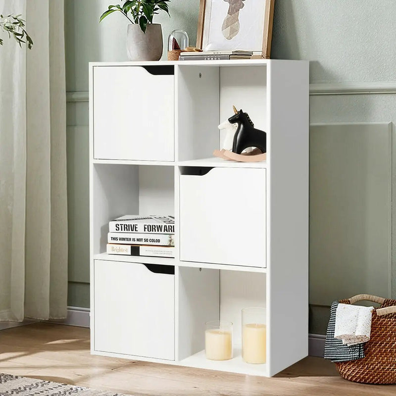 6 Cubes Wood Storage Shelves Organization by DirectDeals