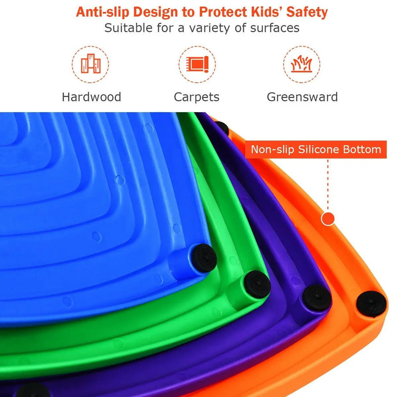 11 Pieces Non-Slip Bottom Kids Balance Stepping Stones by DirectDeals